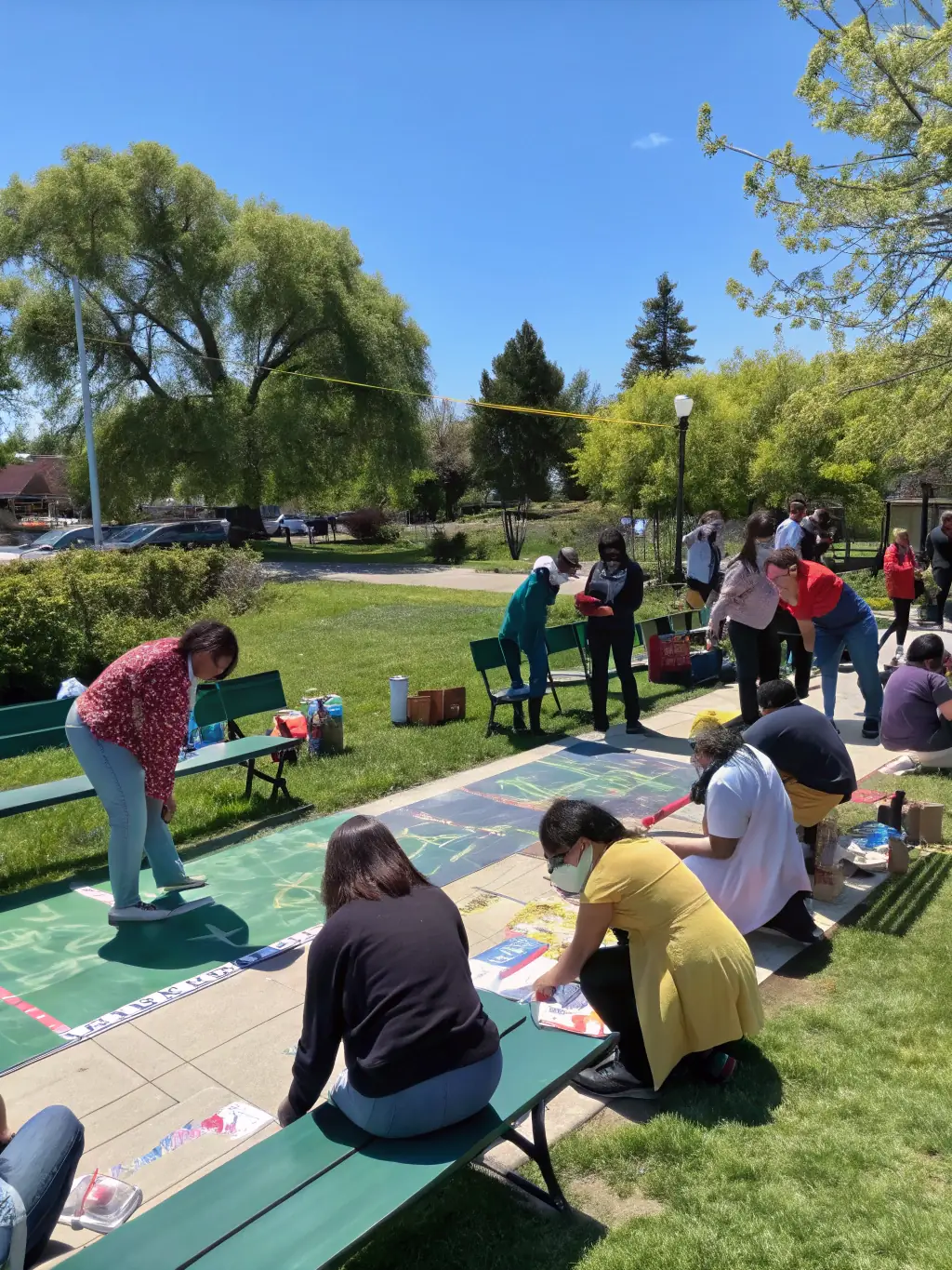 A photo of artists participating in a TARIM-led cultural exchange program, capturing the essence of knowledge sharing and artistic innovation across borders.